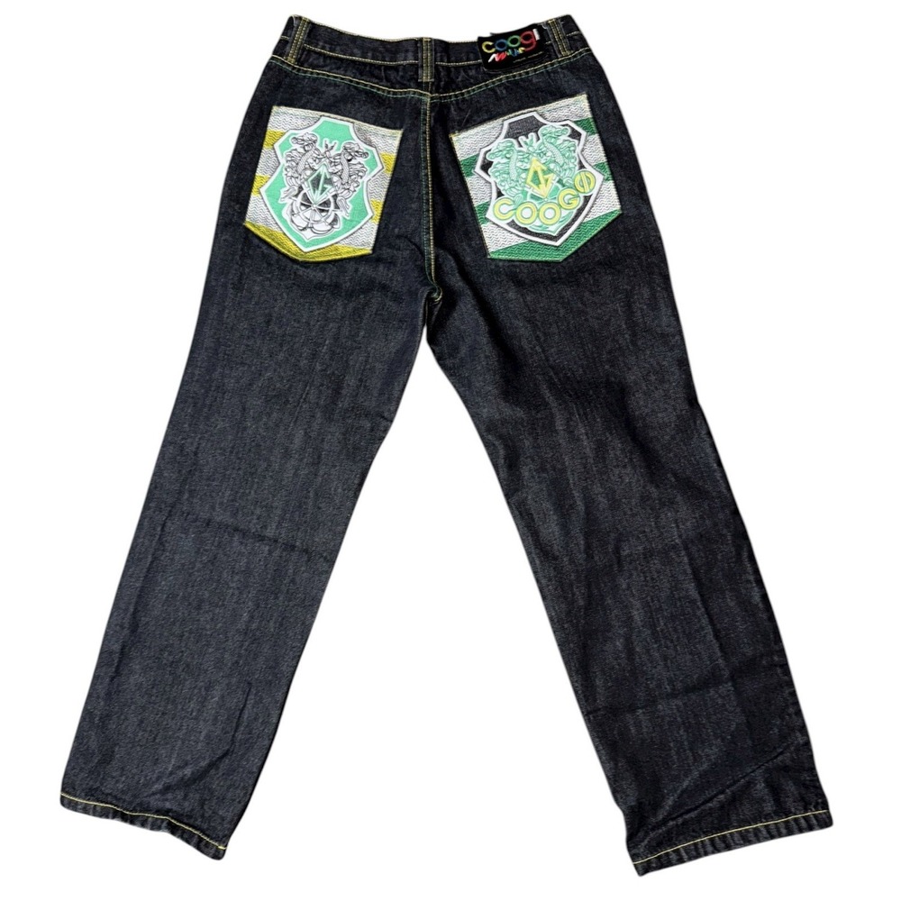 COOGI Mens Vintage‎ Jeans Embroidered Patches/Pockets Y1K  34x 28